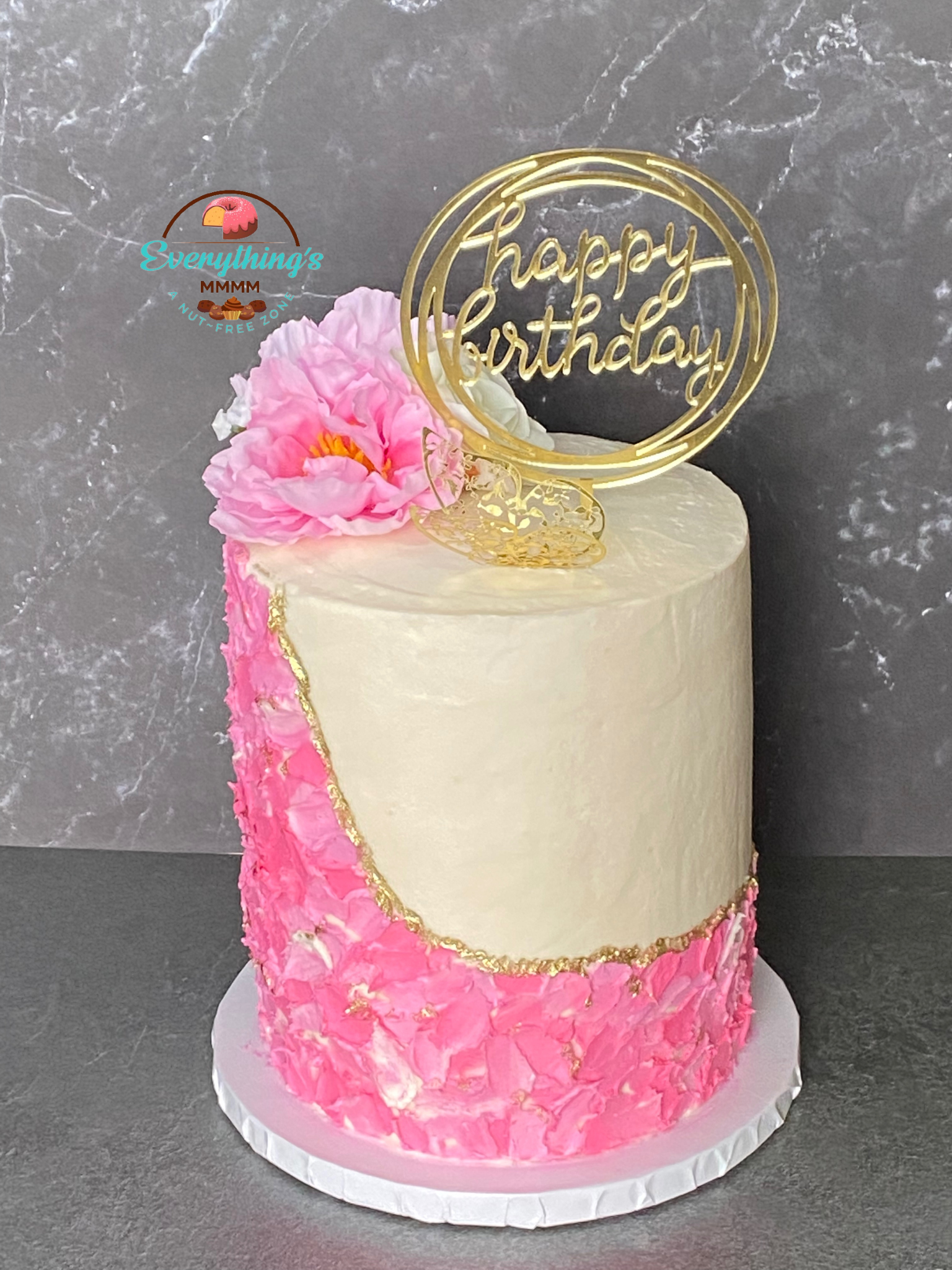 Beautiful butterfly cake. Elegant specialty baker. Butterfly & Floral. Smash cake. First Birthday