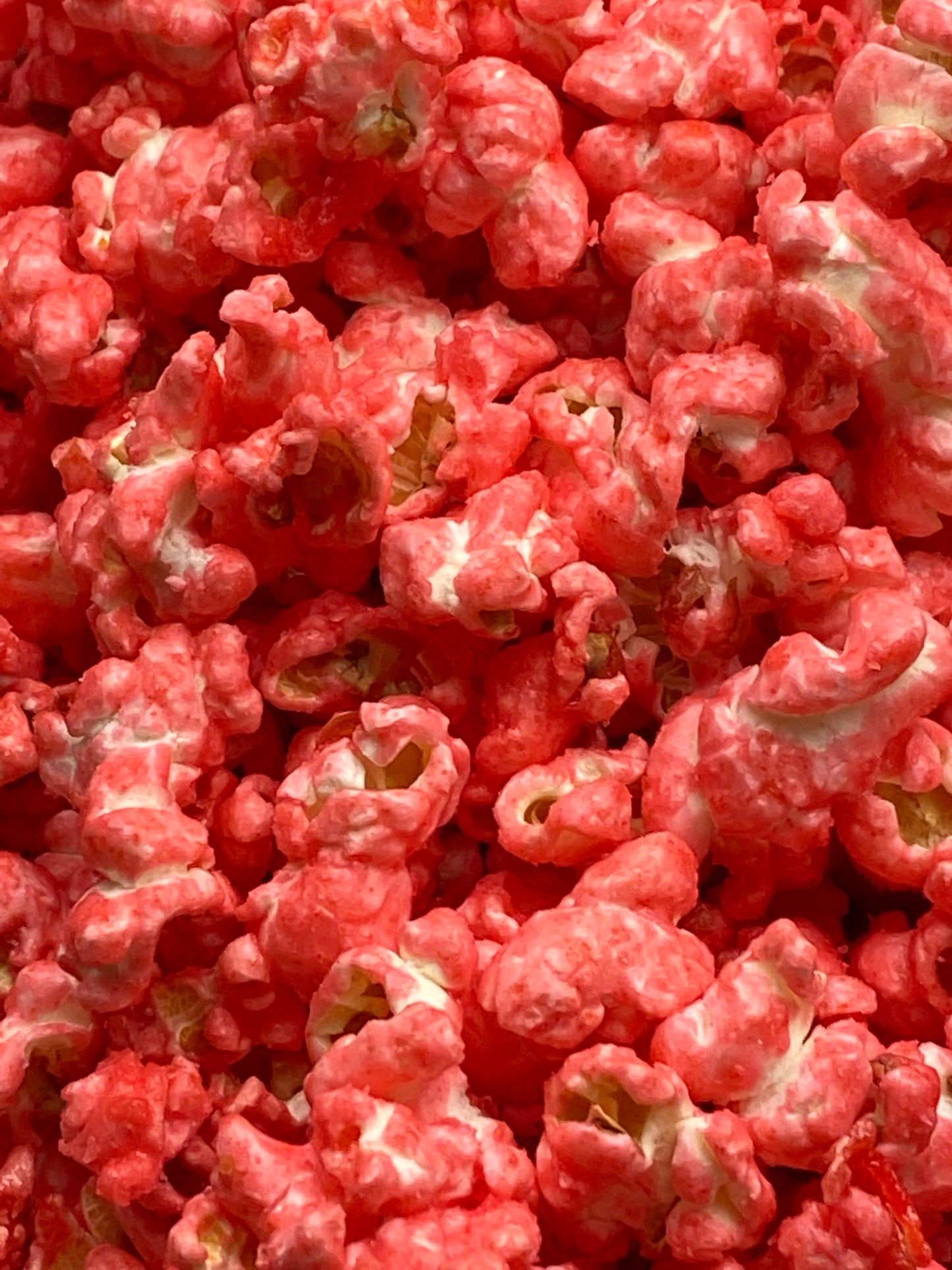 Strawberry popcorn. Flavorful
